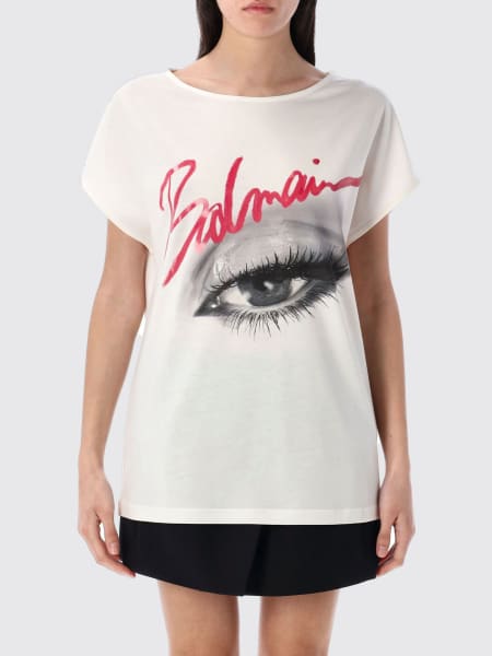 Tシャツ・カットソー BALMAIN Woman T-Shirt White EF0EG012GE84 GTR BALMAIN: T-shirt woman - White | Balmain t-shirt