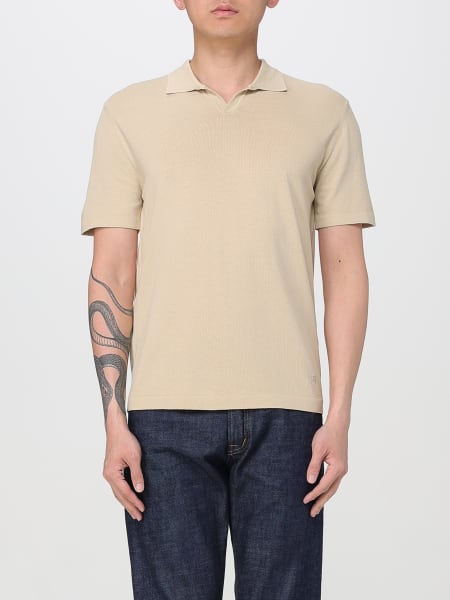 Tシャツ・カットソー DONDUP SS25 POLO SHIRT (UT122 M00699U PTR 010) Regular-fit polo shirt in cotton crepe for men, orchid | Dondup