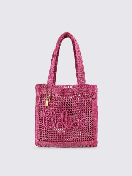 Chloé: Borsa Summer Banana Chloè in rafia crochet