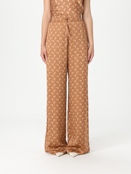 パンツ MARINE SERRE Woman Pants Camel UPA058ACWOV0059 BG70 MARINE SERRE Woman Pants Camel UPA058ACWOV0059 BG70 (MARINE