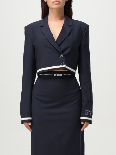 MSGM: Blazer a doppiopetto crop MSGM