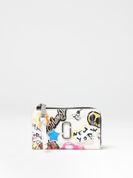 Marc Jacobs: Portacarte di credito The Sticker Utility Snapshot Marc Jacobs in pelle stampata