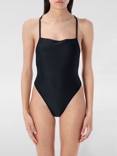 Marine Serre｜ (WSW012ACJER0003 IT99) MARINE SERRE: Swimsuit woman - Black | Marine Serre swimsuit