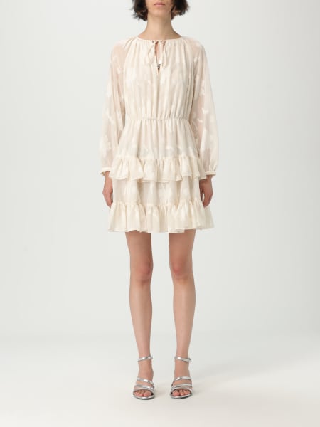 ワンピース LIU JO Woman Dress Sand CA5351TS531 M9265 Liu Jo Dress for Women SS25 | GIGLIO.COM