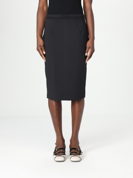 スカート ELISABETTA FRANCHI Woman Skirt Black GK01B 110 Elisabetta Franchi Outlet: Skirt woman - Black | Elisabetta