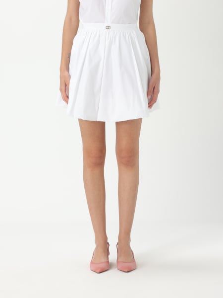 スカート TWINSET SS25 Sangallo skirt (251TT2332 00282) Women's cotton skirt 251tt2332 Snow | Caposerio.com