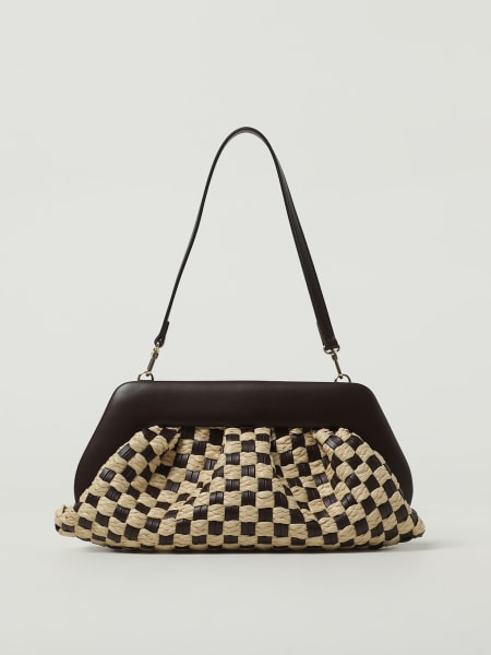 Borsa Themoirè in pelle vegana e rafia intrecciata