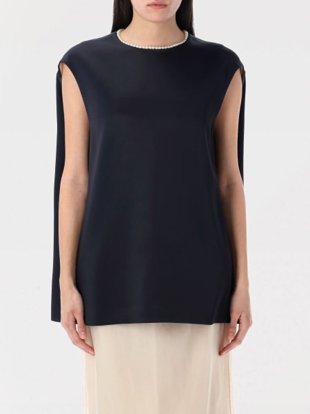CARVEN - すー‼️CARVEN 半袖ニットトップス clear≪再入荷≫ハーフジップ半袖ニットトップス[CL8506