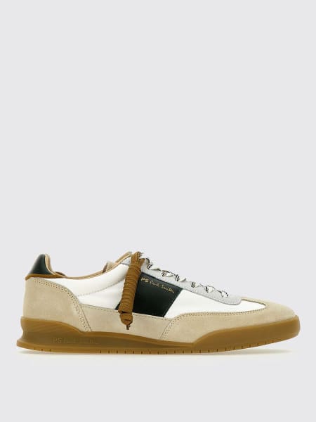 スニーカー Paul Smith SS25 MENS SHOE BASSO LUX (M1S BSX01 NGTO 06) Men's Black Leather 'Basso' Trainers With Cream Soles