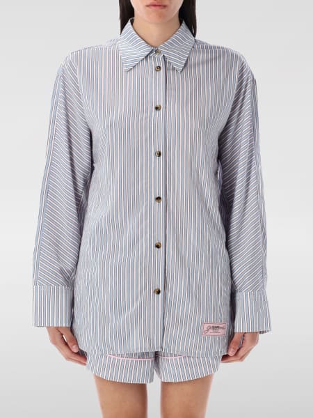 Camicia classica Ganni in cotone a righe