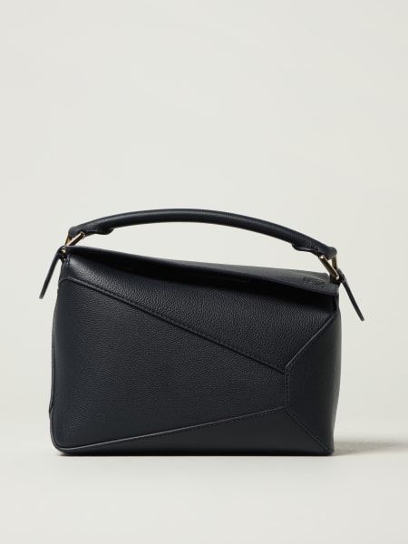 Borsa Puzzle Edge piccola in pelle di vitello granata Loewe>