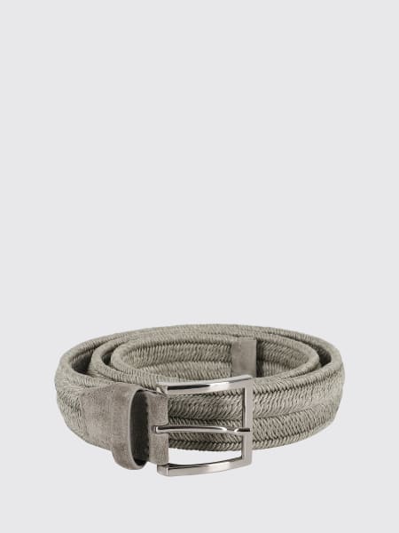Cintura Rope Elast Orciani in camoscio e lino stretch intrecciato >