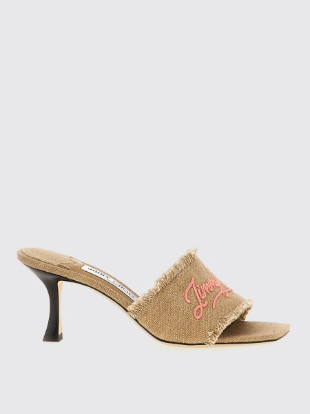 Jimmy Choo: Mules Alexia Jimmy Choo in canvas con logo ricamato