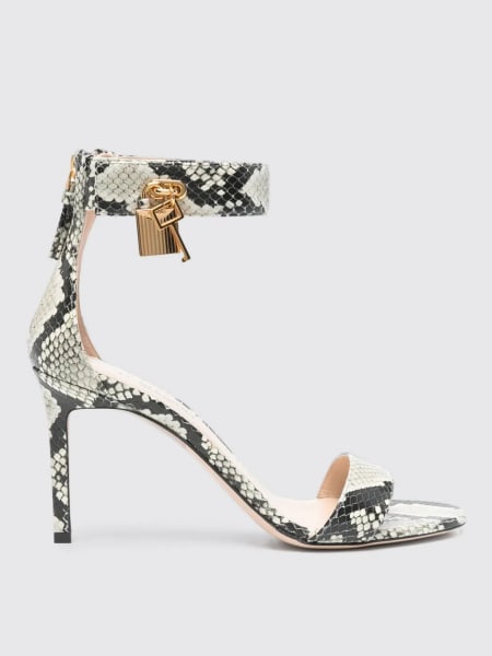 Tom Ford: Sandalo Padlock Tom Ford in pelle stampa pitone