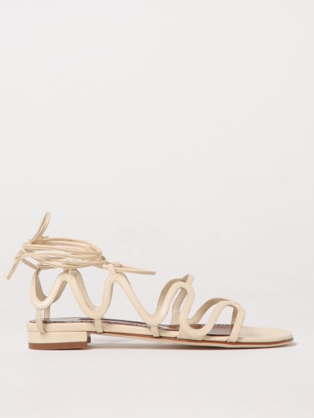 シューズ・サンダルその他 MANOLO BLAHNIK Woman Flat sandals Beige 1252840 1304 MANOLO BLAHNIK: Flat sandals woman - Beige | Manolo Blahnik