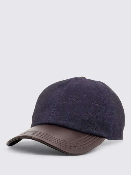 Berluti: Cappello Berluti in lino e pelle