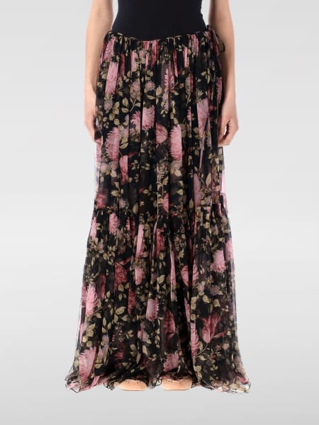 Chloé: Gonna plissettata in seta a fantasia floreale Chloé