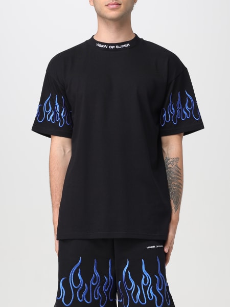 Vision Of Super: T-shirt Vision Of Super in cotone con fiamme ricamate