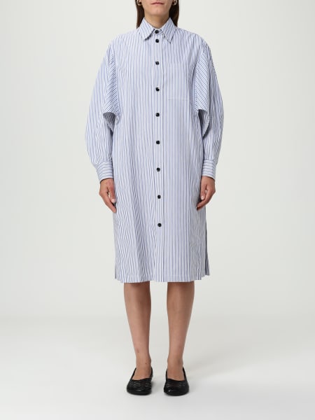 Bottega Veneta★素敵！Storm Flap Johnny Collar Dress BOTTEGA VENETA Draped asymmetric color-block satin dress