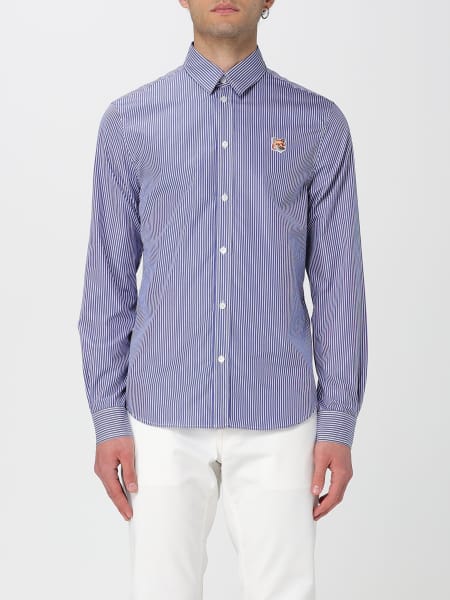 Maison Kitsuné: Camicia classica Maison Kitsuné in cotone a righe con monogram