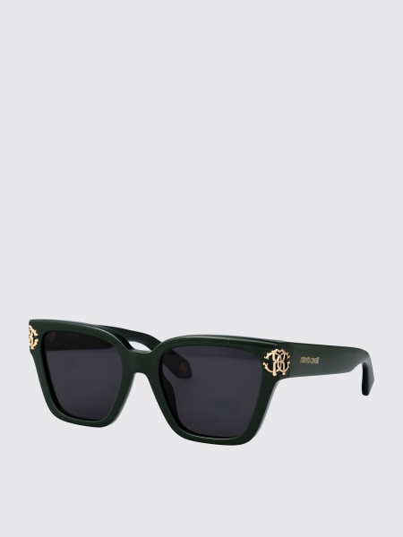極美品 Roberto Cavalli レザー装飾 ティアドロップ サングラス 訳あり】ロベルトカバリ サングラス Roberto Cavalli ロベルト