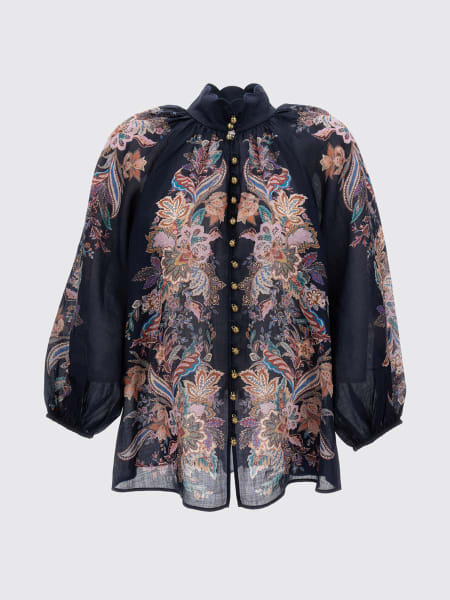 Blusa Rihannon Zimmermann in ramie con stampa floreale