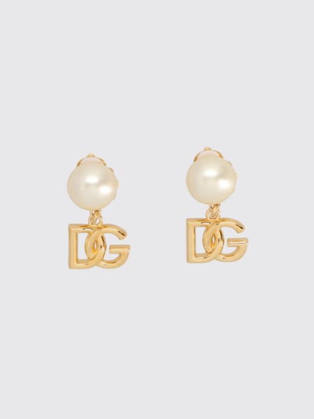 Orecchini DG Dolce & Gabbana in ottone con perle sintetiche cabochon