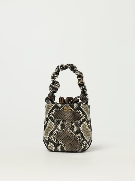 Borsa a secchiello Ganni Bou Snake