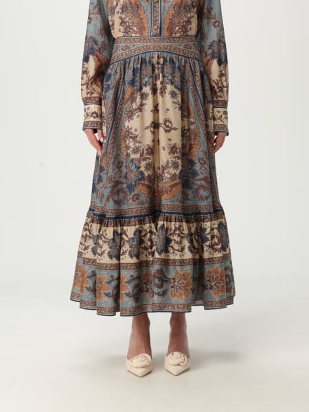 Gonna Zimmermann in seta con stampa floreale 