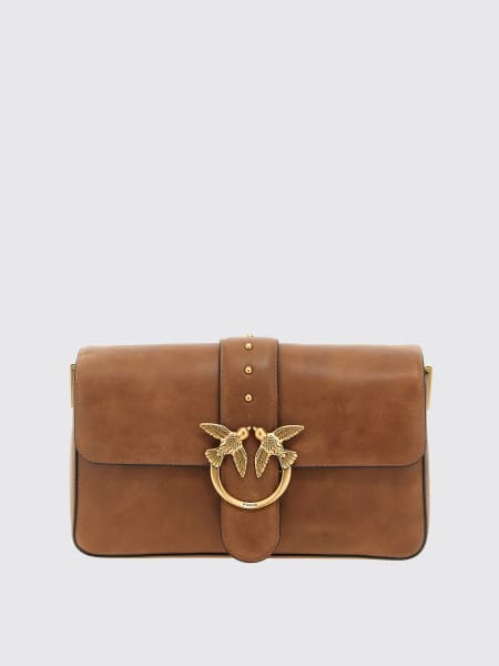 Borsa a spalla Love Bag Slouchy in pelle nuvolata Pinko