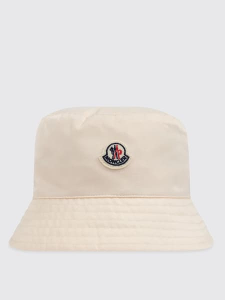 Moncler: Cappello Moncler in cotone con logo applicato