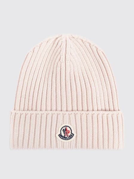Moncler: Cappello Moncler in lana vergine a coste