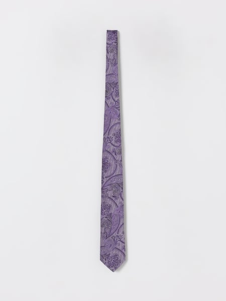 Cravatta Paisley Etro in seta a micro righe jacquard