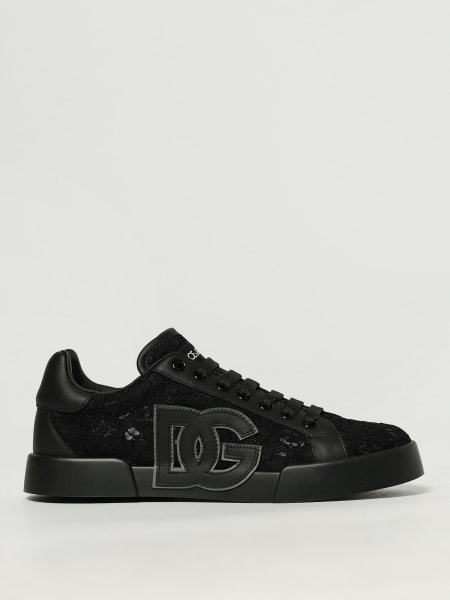 Sneakers Portofino Dolce & Gabbana in pelle e pizzo