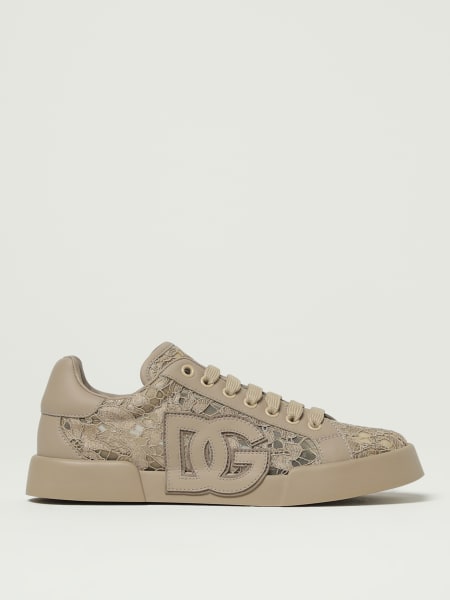 Sneakers Portofino Dolce & Gabbana in pelle e pizzo