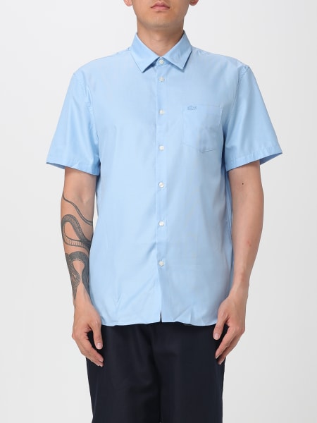 Camicia in cotone con logo Lacoste>