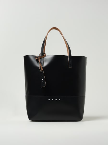 Borsa Tote Tribeca in pelle sintetica con logo Marni