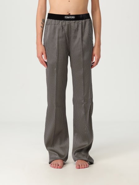 Pantalone da pigiama Tom Ford in misto seta a pois