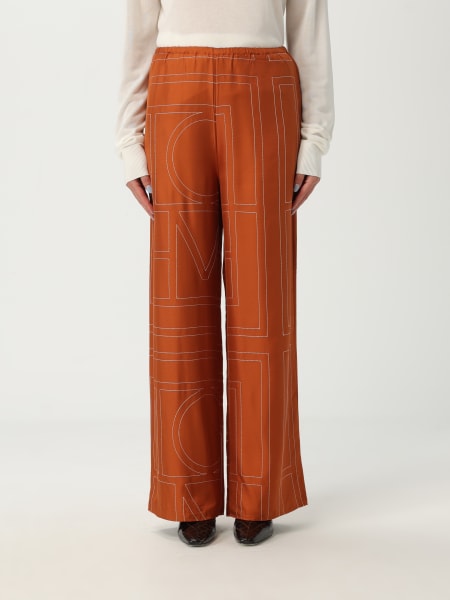 Pantalone Toteme in seta con logo