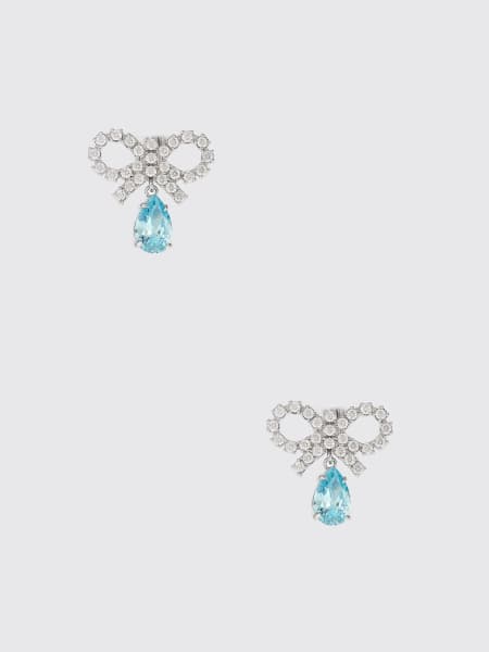 Orecchini Self-Portrait in ottone con strass incastonati