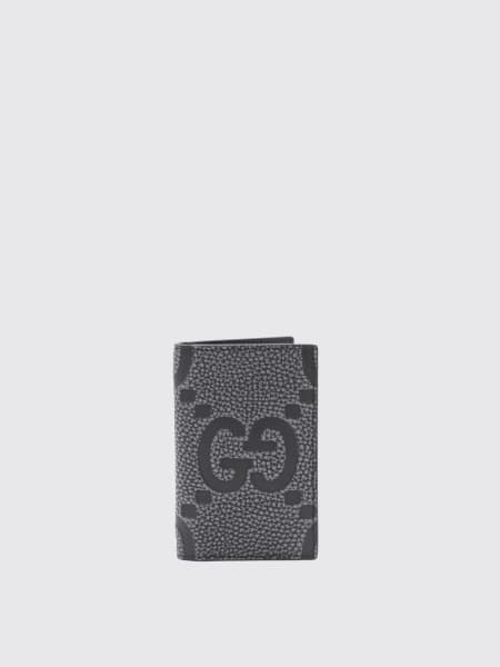 Portacarte di credito GG Jumbo Gucci in pelle a grana