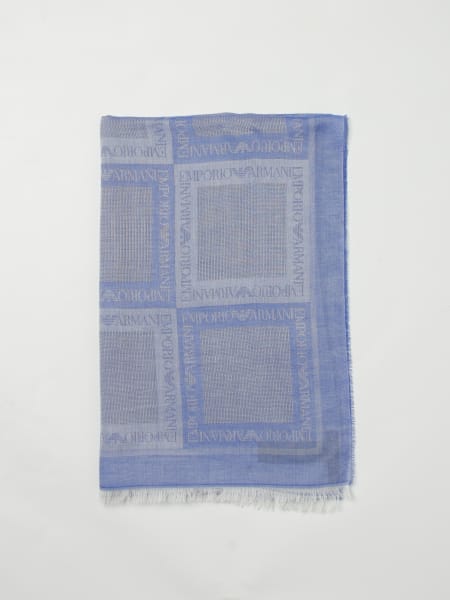 スカーフ EMPORIO ARMANI Woman Scarf Blue 6352334R326 25232 Emporio Armani Silk Scarf