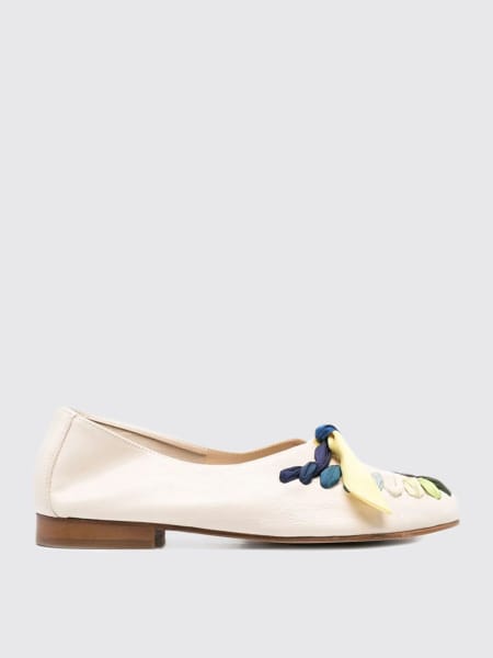 Mocassino Juliol Foulard Hereu in pelle con foulard multicolor ricamato >