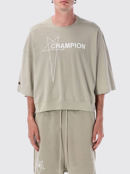 CHAMPION × RICK OWENS SS25  T IN GREY MELANGE Rick Owens × Champion SS25 TOMMY T / MELANGE GRY - NUBIAN