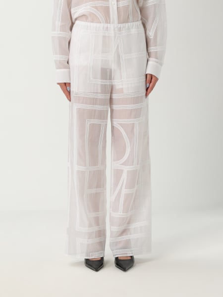 Pantalone Toteme in cotone e seta con monogram