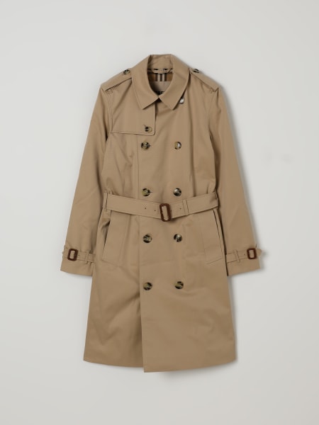 Trench a doppiopetto in cotone Burberry