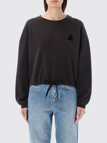 Felpa a girocollo in misto cotone con logo Isabel Marant Etoile