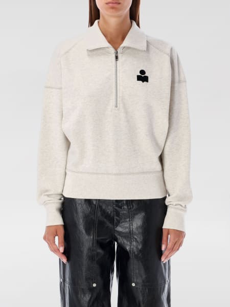 Felpa con zip e logo Isabel Marant Etoile