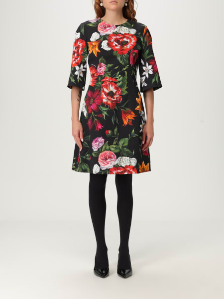 Abito Dolce & Gabbana in misto cotone con stampa floreale