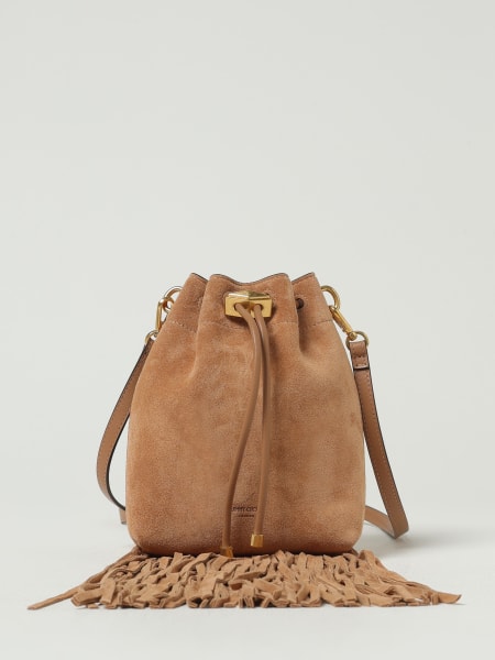 Borsa Cinch Jimmy Choo in camoscio con frange